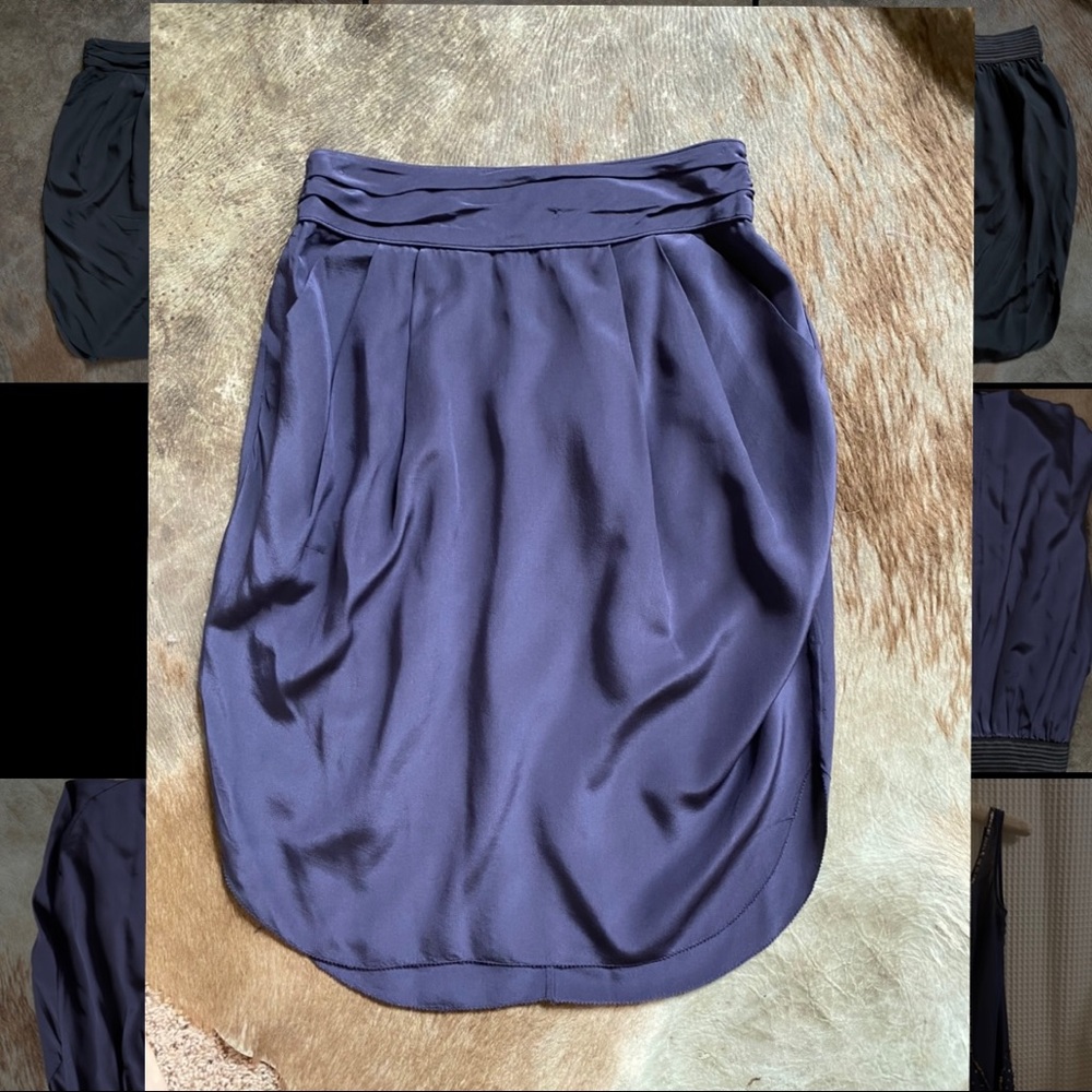 Purple Aritzia Silk Skirt